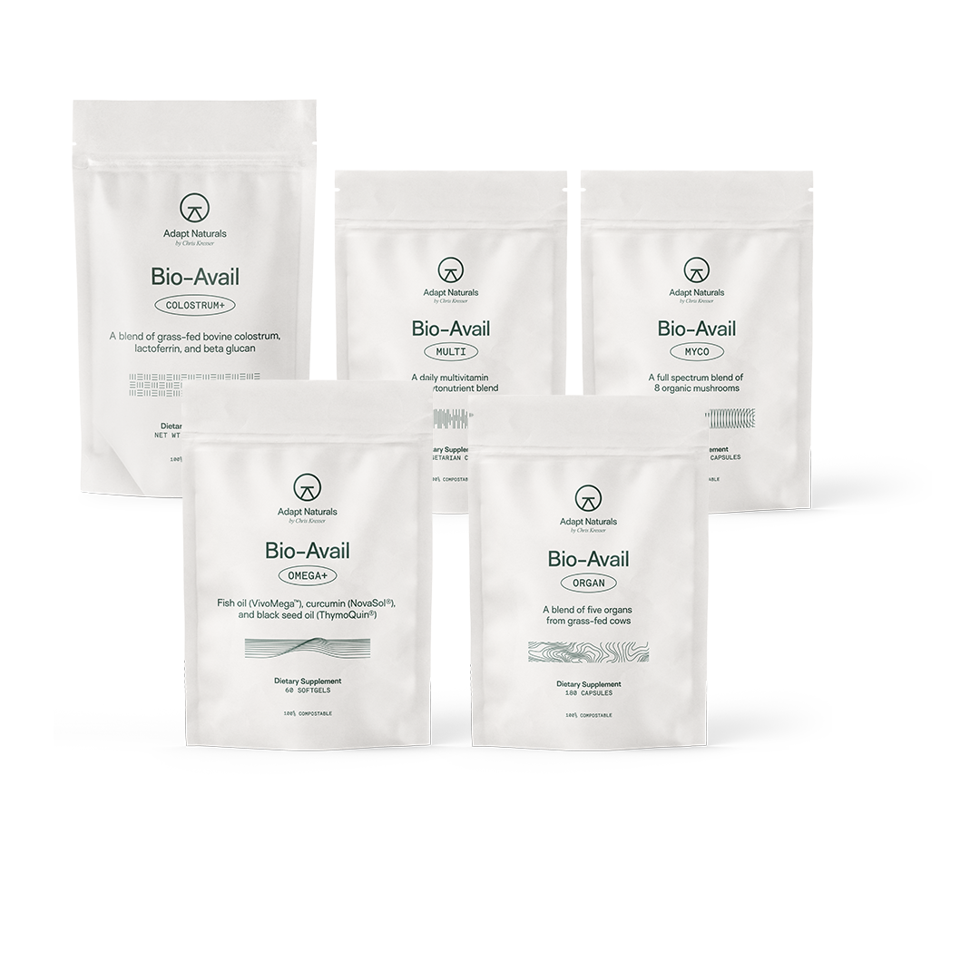 Colostrum+, Multi, Myco, Omega+, Organ Bundle